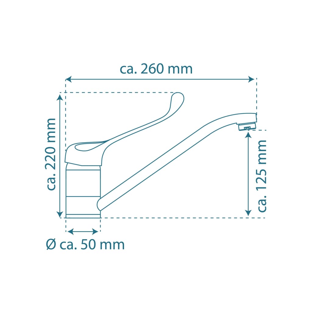 SCHÜTTE Grifo mezclador de lavabo VITAL cromado - Vetonek
