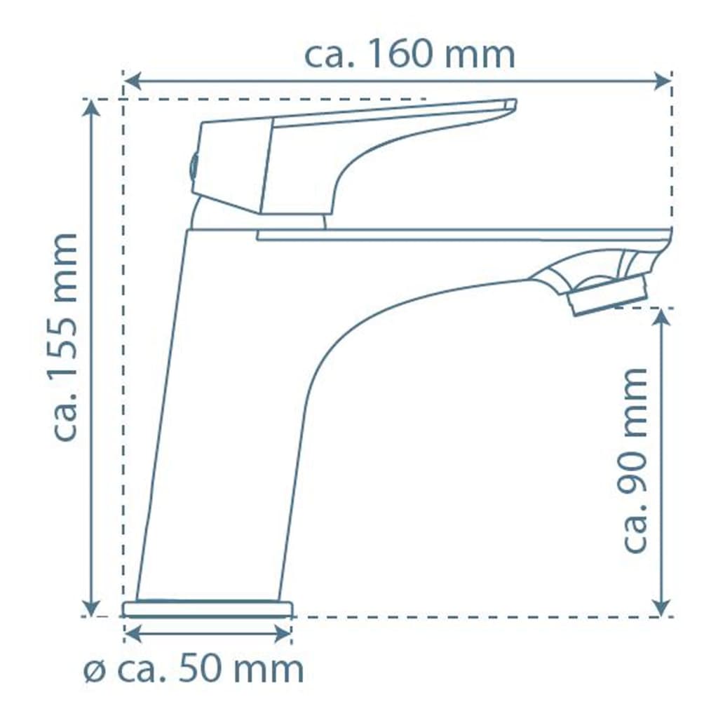 SCHÜTTE Grifo monomando de lavabo BOSTON negro mate SCHÜTTE