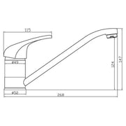 Grifo mezclador de fregadero falcon cromado v2505 - Vetonek