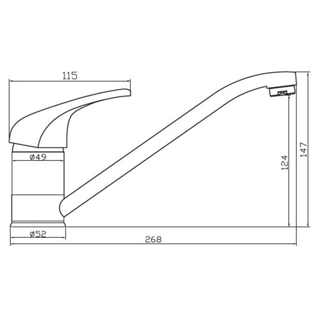 SCHÜTTE Grifo mezclador de fregadero FALCON cromado SCHÜTTE