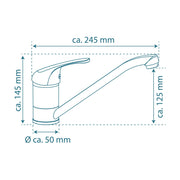 Grifo mezclador de fregadero falcon baja presión cromado v2901 - Vetonek