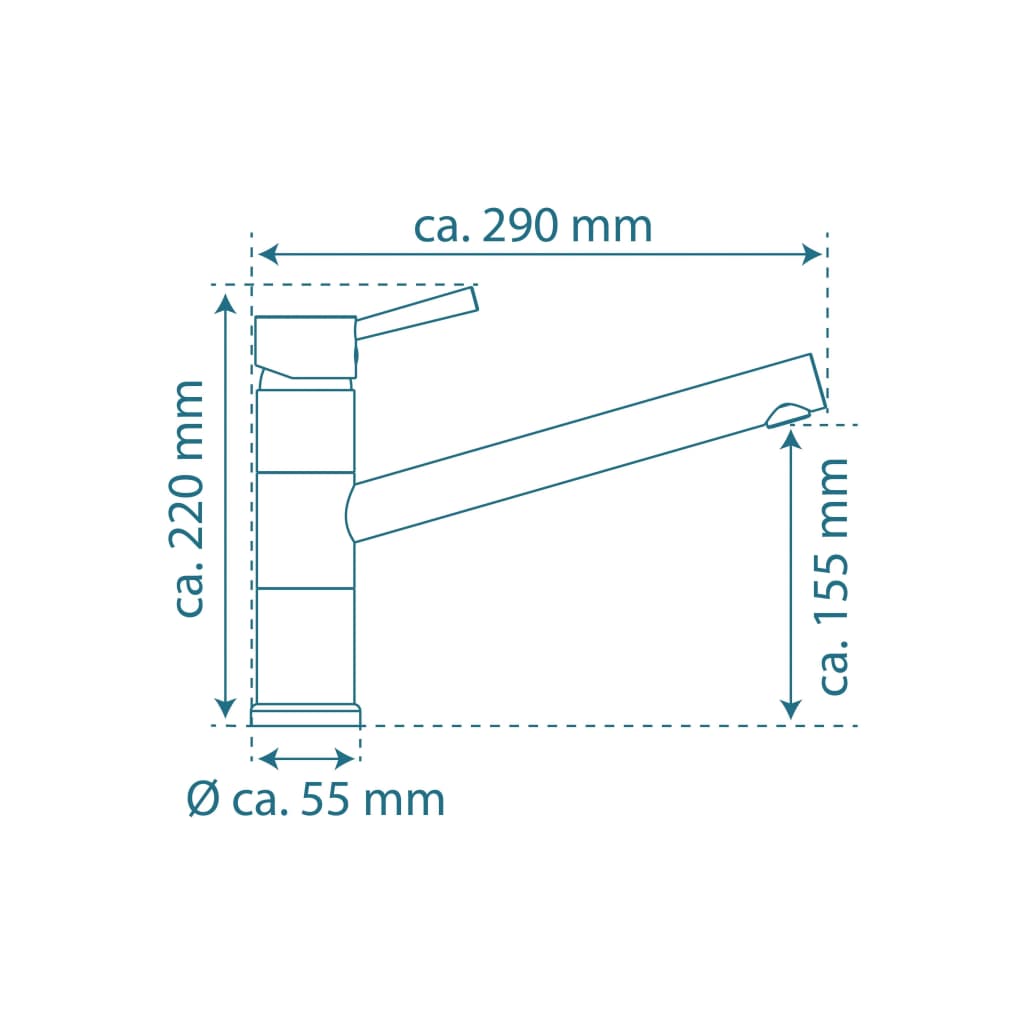 SCHÜTTE Grifo mezclador de fregadero UNICORN cromado SCHÜTTE