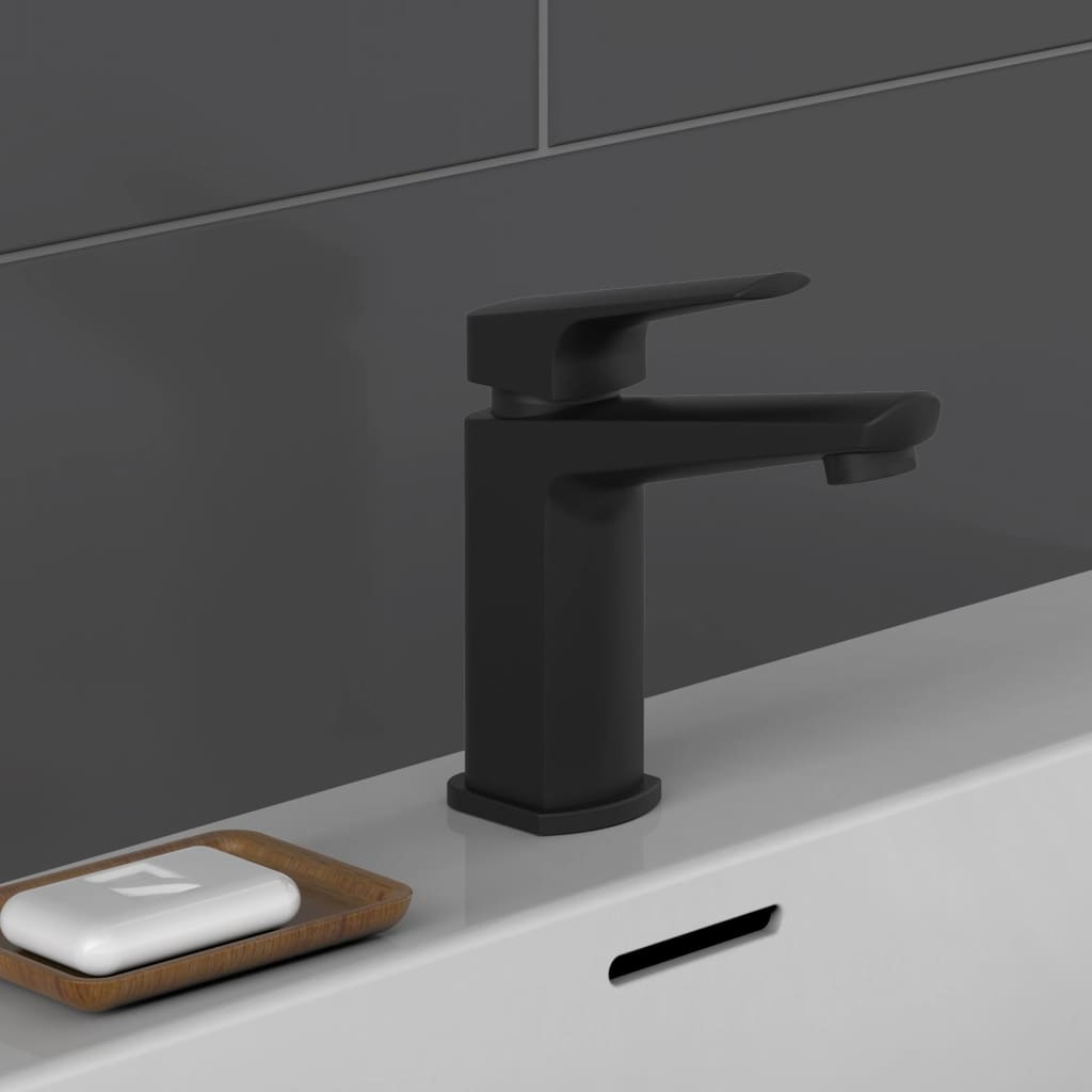 SCHÜTTE Grifo mezclador de lavabo RAVEN negro mate