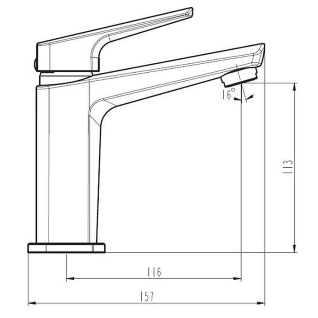 SCHÜTTE Grifo mezclador de lavabo RAVEN negro mate SCHÜTTE