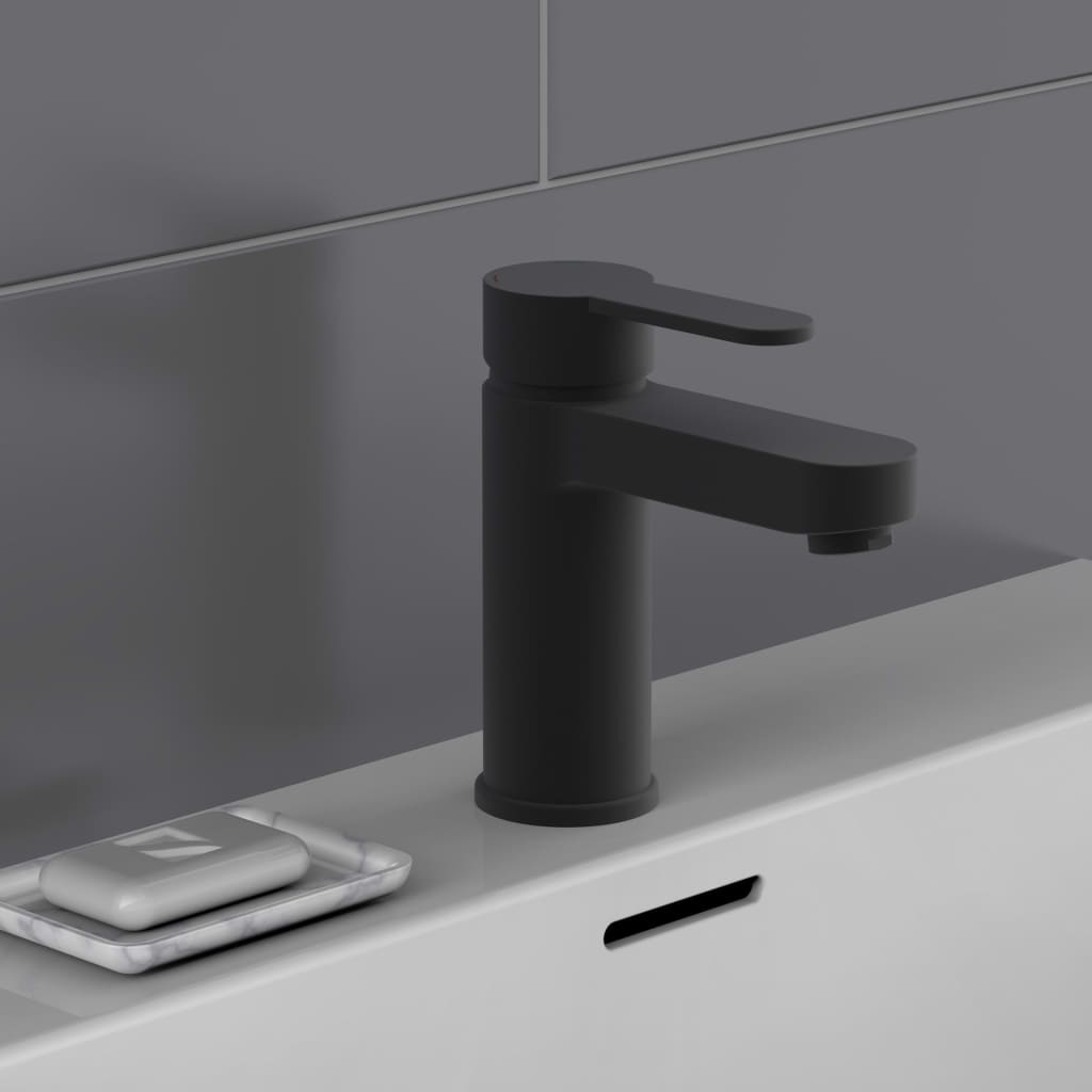 SCHÜTTE Grifo mezclador de lavabo ELEPHANT negro mate SCHÜTTE