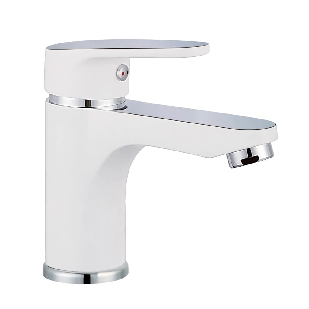 SCHÜTTE Grifo mezclador de lavabo ALASKA blanco y cromado SCHÜTTE