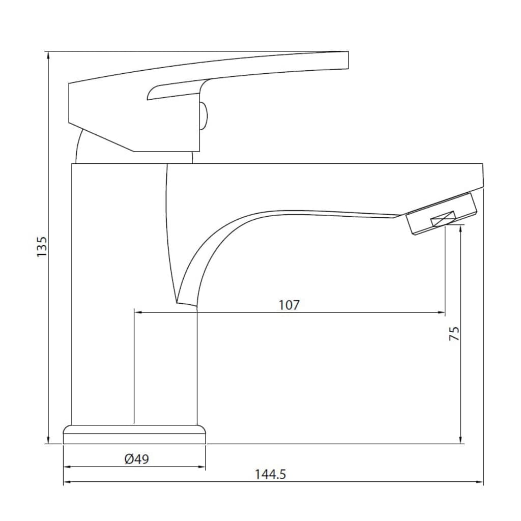 SCHÜTTE Grifo mezclador de lavabo ALASKA blanco y cromado SCHÜTTE