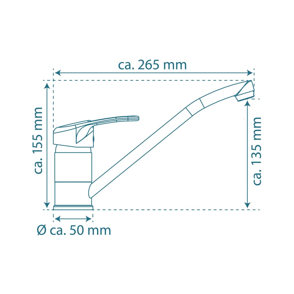 SCHÜTTE Grifo mezclador de fregadero DANTE cromado SCHÜTTE