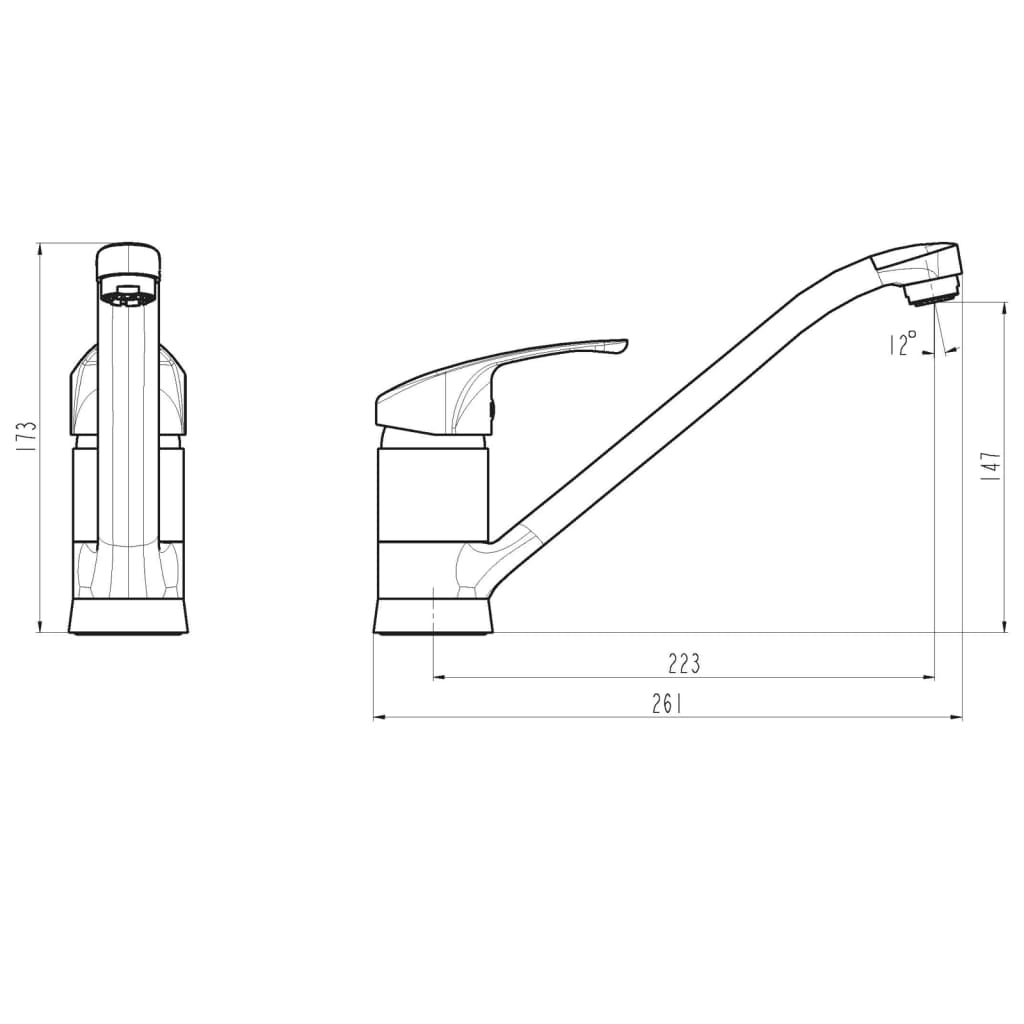 SCHÜTTE Grifo mezclador de fregadero TASSONI baja presión cromado SCHÜTTE