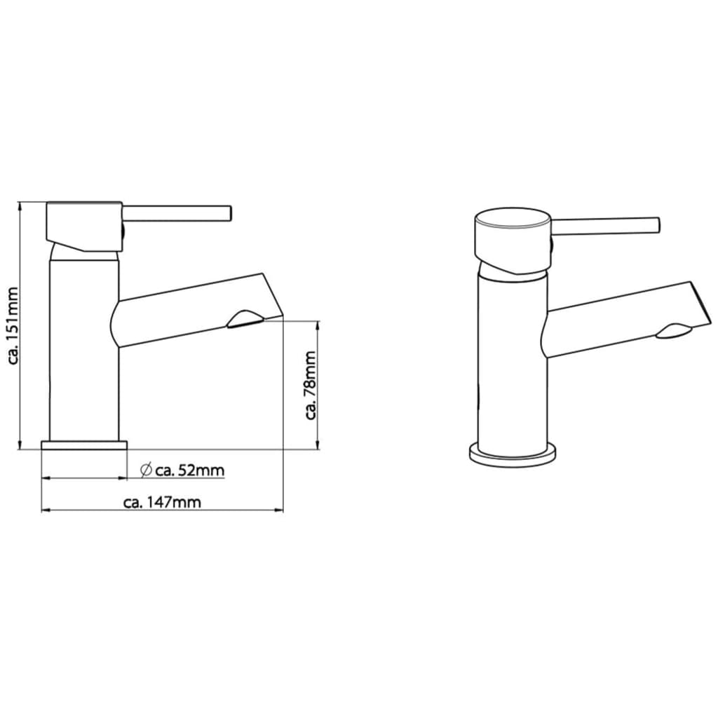 SCHÜTTE Grifo mezclador para lavabo LAURANA cromado SCHÜTTE