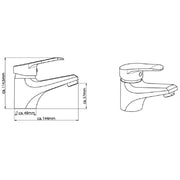 SCHÜTTE Grifo mezclador de lavabo TESSA cromado - Vetonek