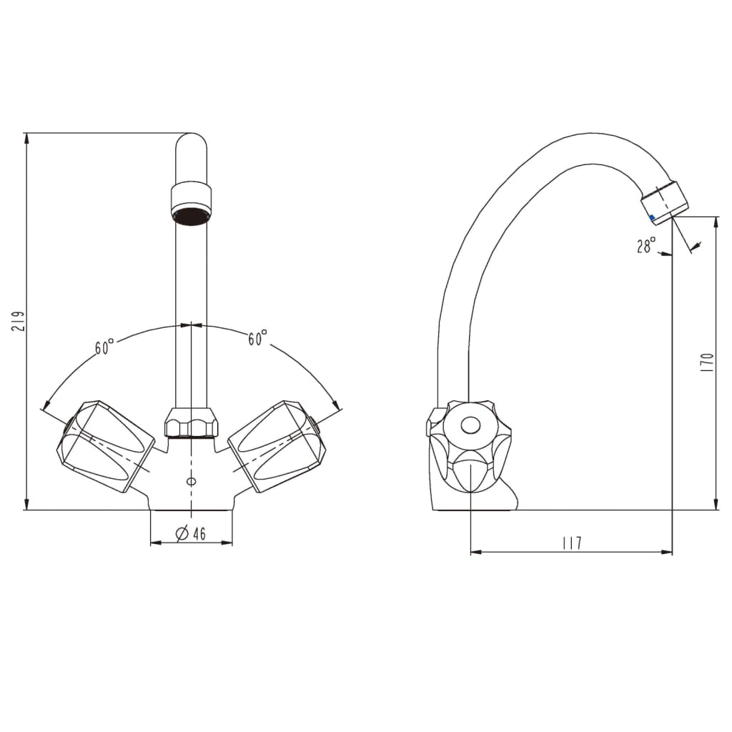 Schütte Grifo Mixer Bimando For Chrome Savino Savabo