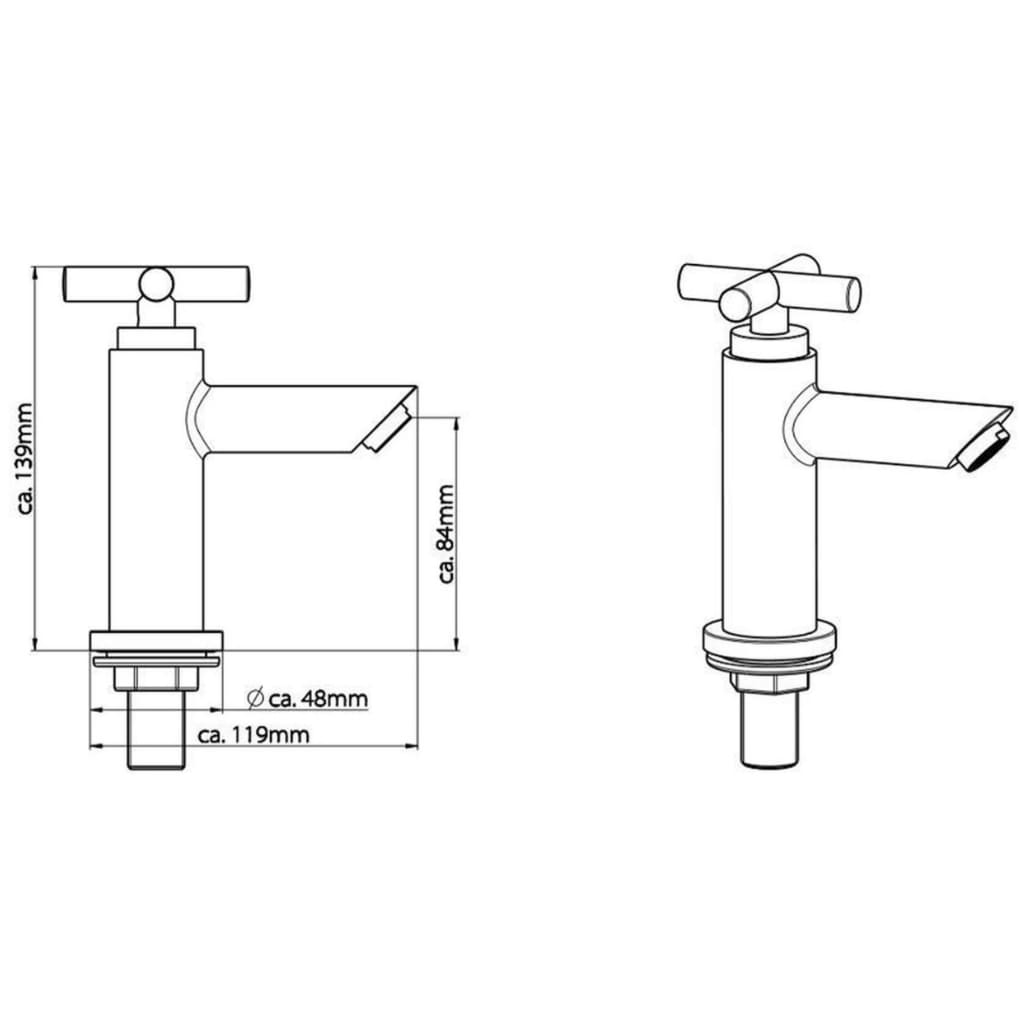 SCHÜTTE Grifo vertical de agua fría MATAO cromado SCHÜTTE