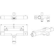 Vetonek Grifo mezclador termostático de bañera VICO cromado