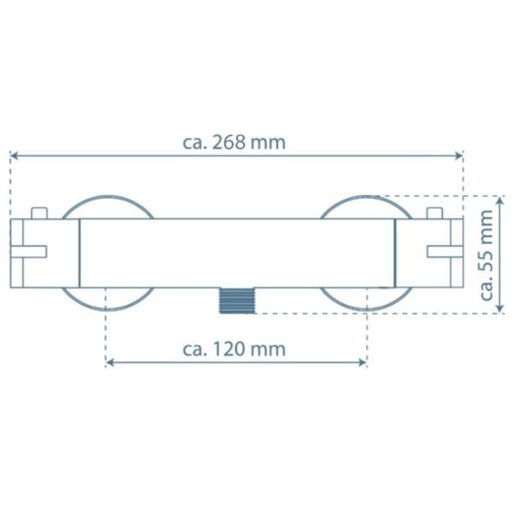 SCHÜTTE Grifo termostático para ducha LONDON 5,5 cm SCHÜTTE