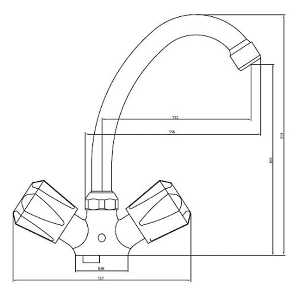 SCHÜTTE Grifo mezclador de lavabo bimando BRILLANT cromado SCHÜTTE