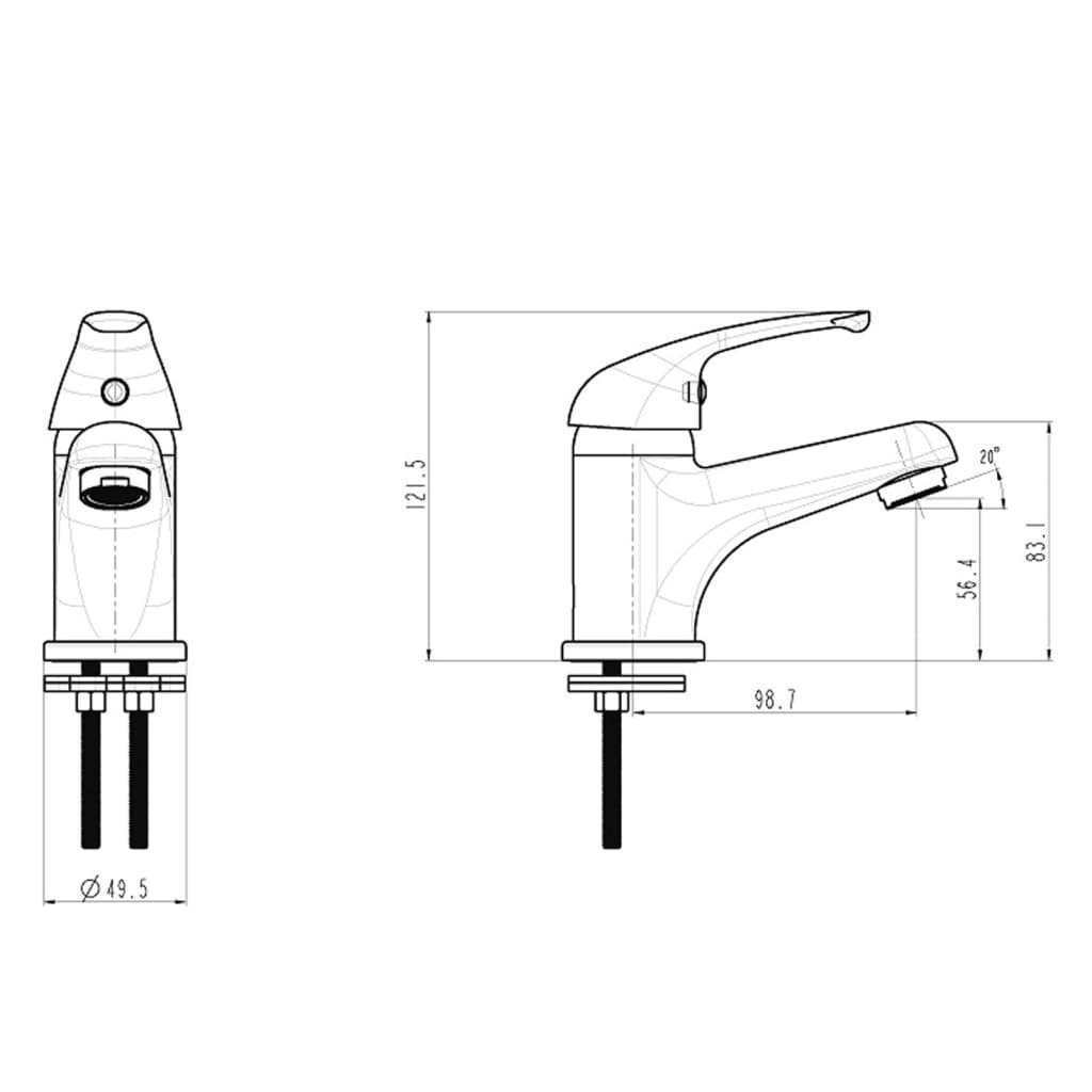 SCHÜTTE Grifo mezclador de lavabo ATHOS cromado SCHÜTTE