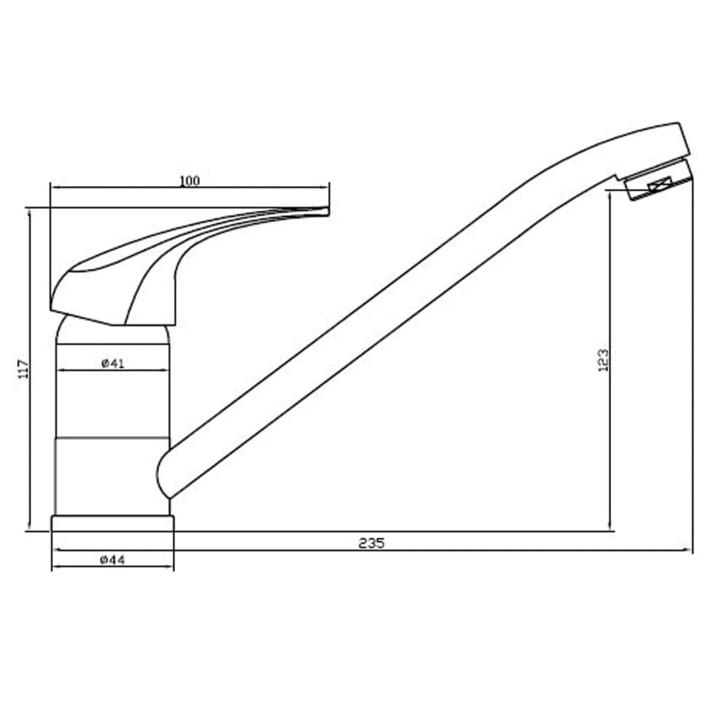 SCHÜTTE Grifo mezclador de fregadero SIGNO cromado SCHÜTTE