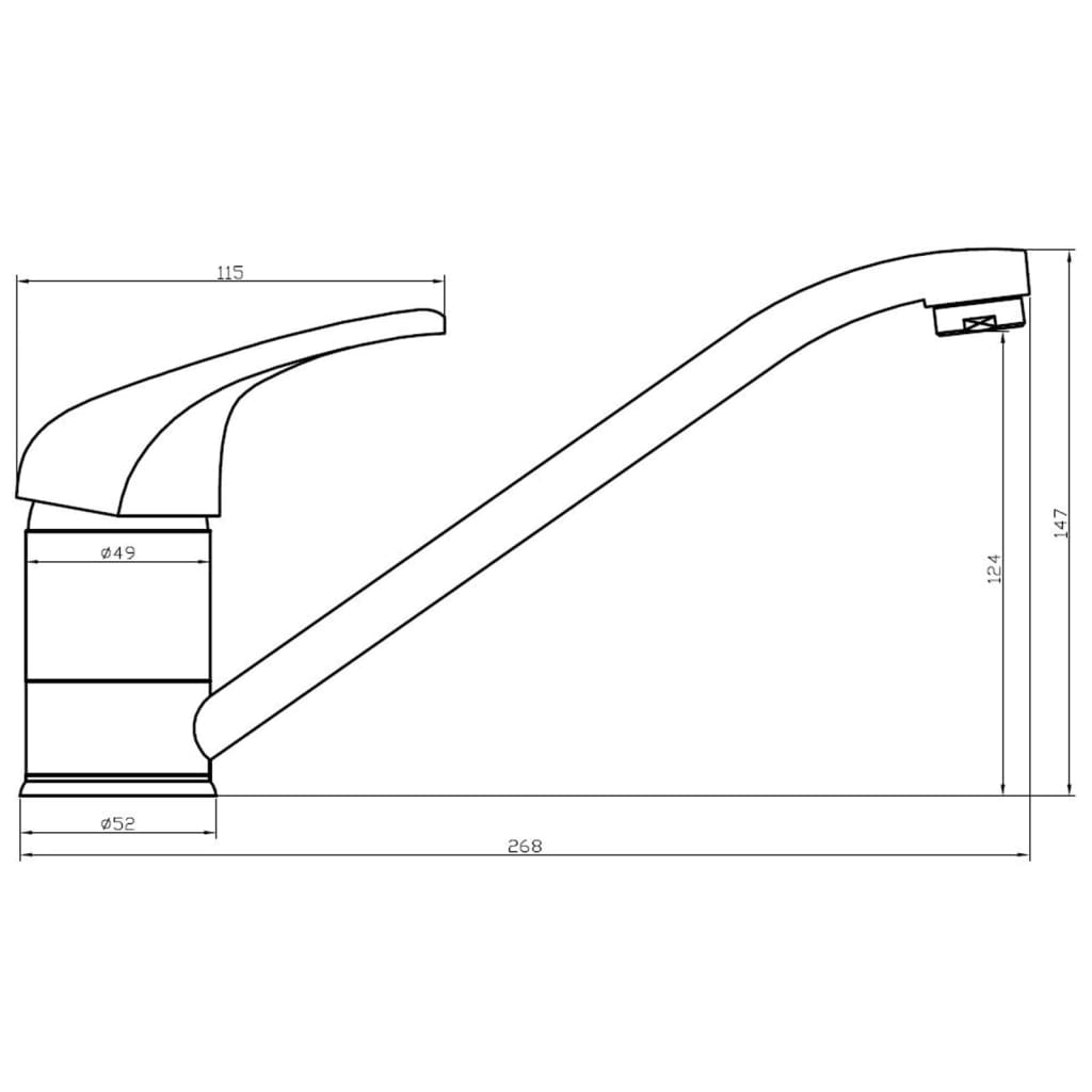 SCHÜTTE Grifo mezclador de fregadero MAGNA cromado SCHÜTTE