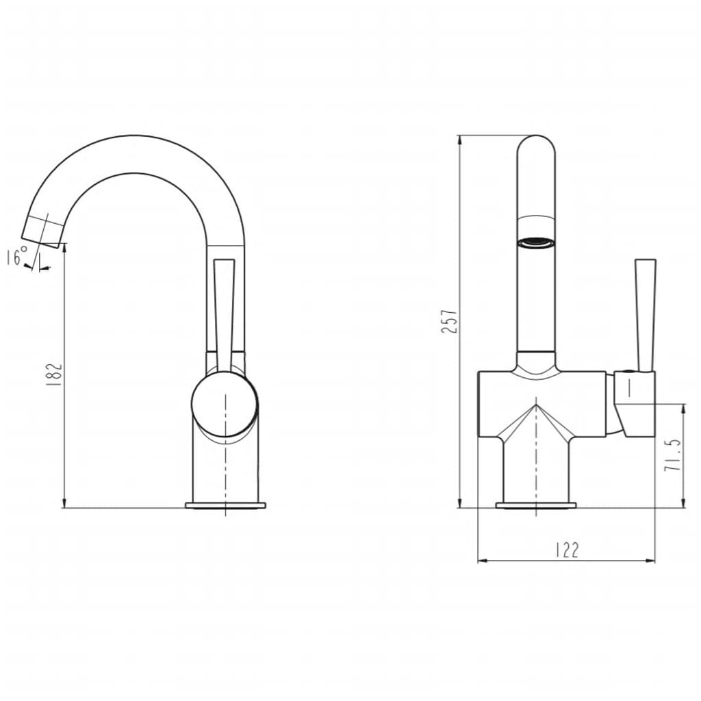 SCHÜTTE Grifo monomando mezclador de lavabo CORNWALL cromado SCHÜTTE