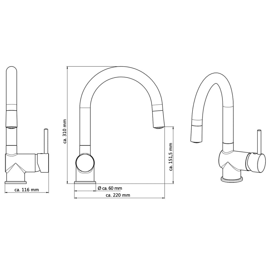 SCHÜTTE Grifo mezclador de lavabo con LED STELLA cromado SCHÜTTE