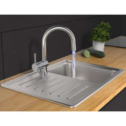 Grifo mezclador de lavabo con led stella cromado v0558 - Vetonek