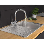 Grifo mezclador de lavabo con led stella cromado v0558 - Vetonek