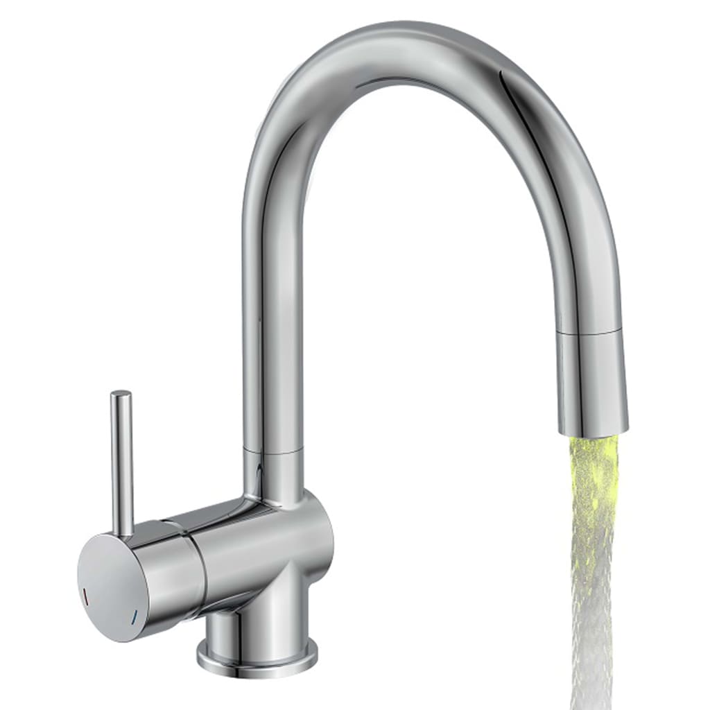 SCHÜTTE Grifo mezclador de lavabo con LED STELLA cromado SCHÜTTE