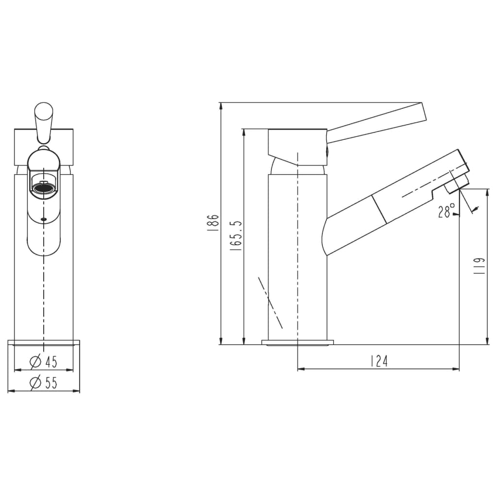 SCHÜTTE Grifo mezclador de lavabo STOCKHOLM cromado SCHÜTTE