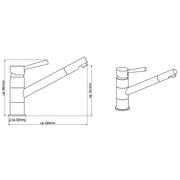 SCHÜTTE Grifo mezclador para fregadero CORNWALL acero inoxidable - Vetonek