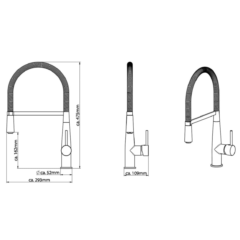 SCHÜTTE Grifo mezclador de fregadero muelle en espiral NEW YORK cromo SCHÜTTE