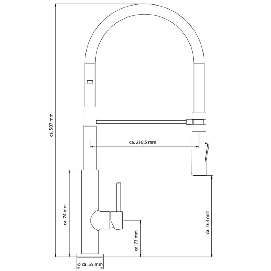 SCHÜTTE Grifo mezclador de lavabo STILO cromado