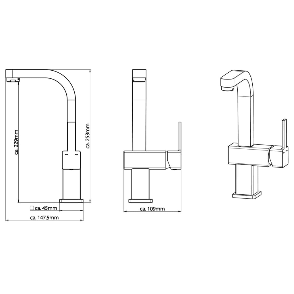 SCHÜTTE Grifo mezclador de lavabo SIGNO cromado SCHÜTTE