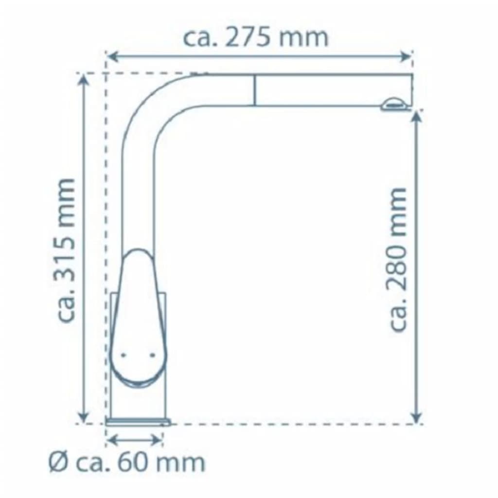 SCHÜTTE Grifo monomando cocina con caño extraíble FLORIDA grafito mate SCHÜTTE