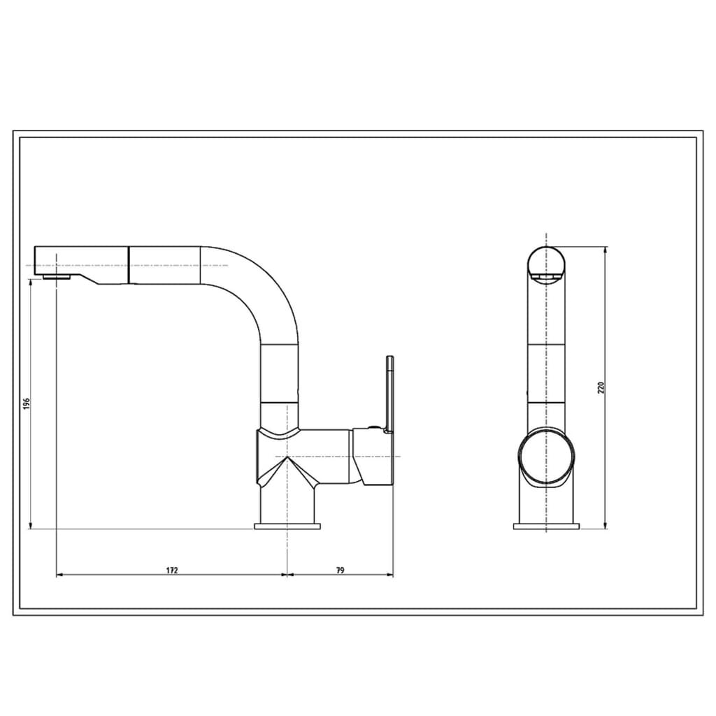 SCHÜTTE Grifo mezclador de lavabo con ducha extraíble LONDON cromado SCHÜTTE