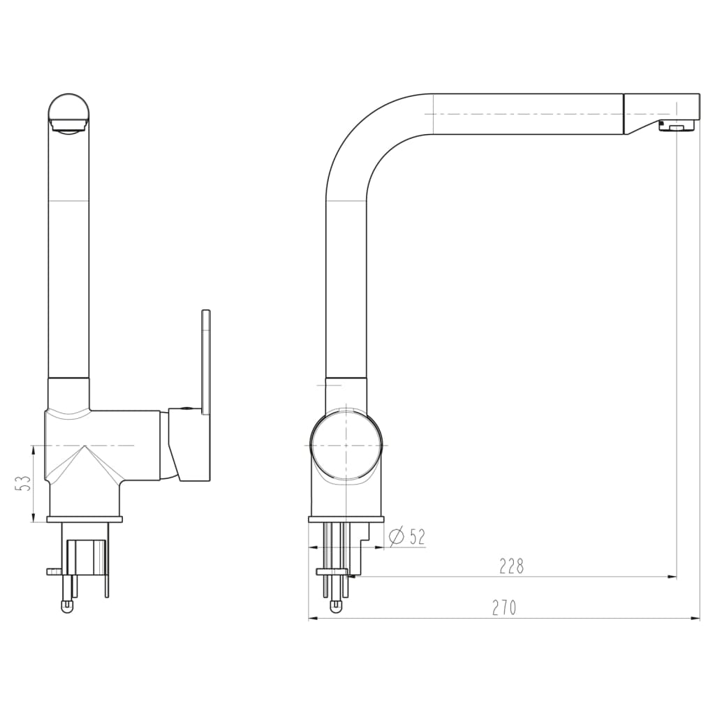 SCHÜTTE Grifo mezclador de lavabo superior RIO cromado SCHÜTTE