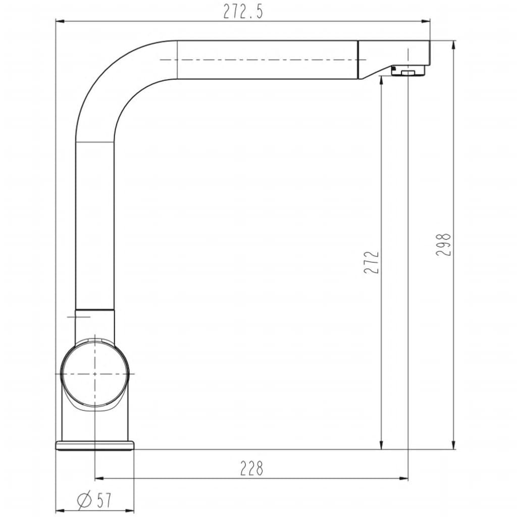 SCHÜTTE Grifo mezclador para fregadero RIO plateado SCHÜTTE