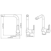 Grifo mezclador de lavabo rio negro mate v8561 - Vetonek