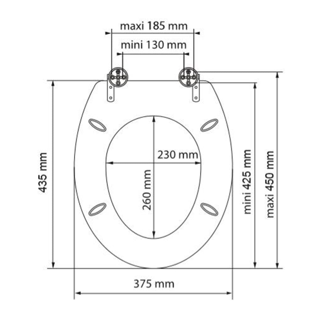 SCHÜTTE Tapa de váter Solid Wood MDF marrón - Vetonek