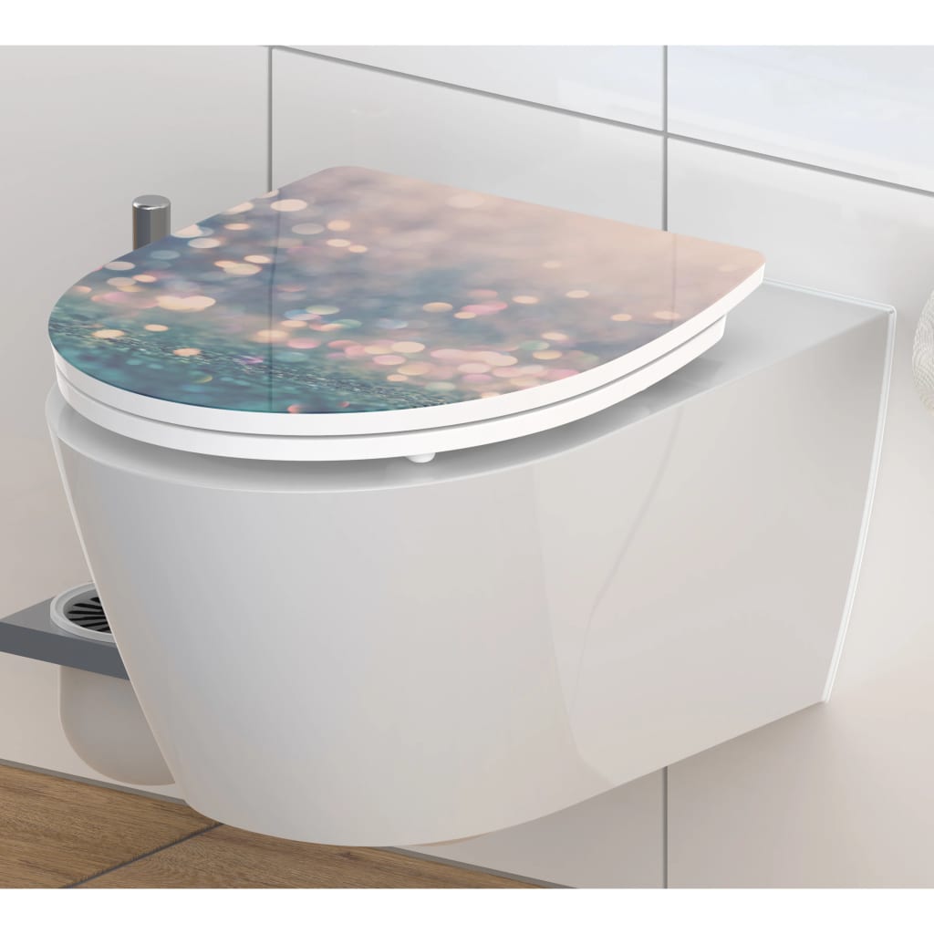 Schütte WC Diffiraclast Seat com brilho e luz mágica de fechamento