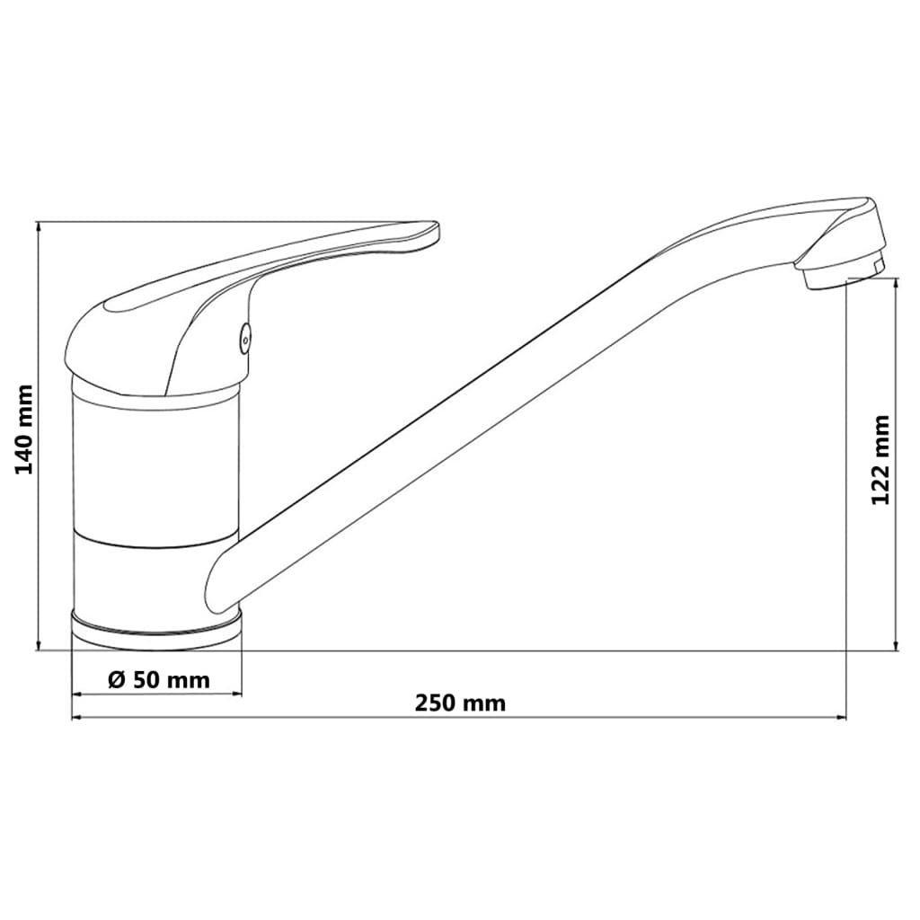 SCHÜTTE Grifo mezclador de fregadero ULTRA baja presión cromado SCHÜTTE