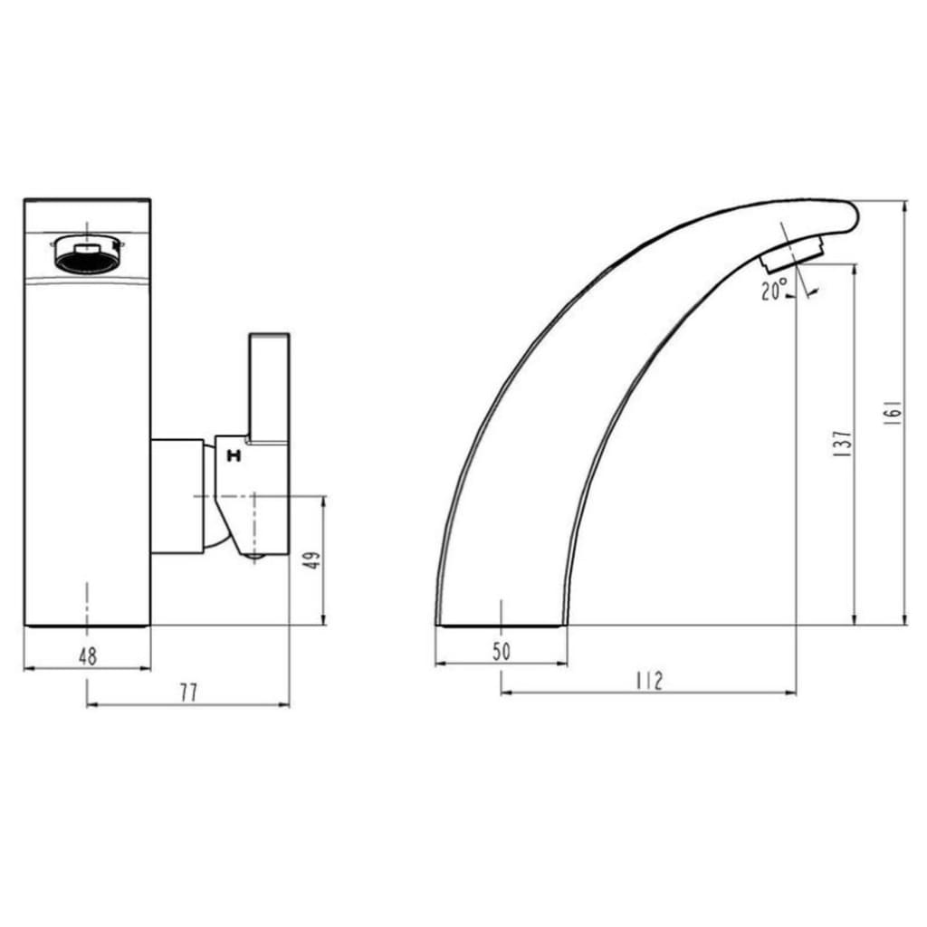 SCHÜTTE Grifo mezclador de lavabo PANAMA cromado SCHÜTTE