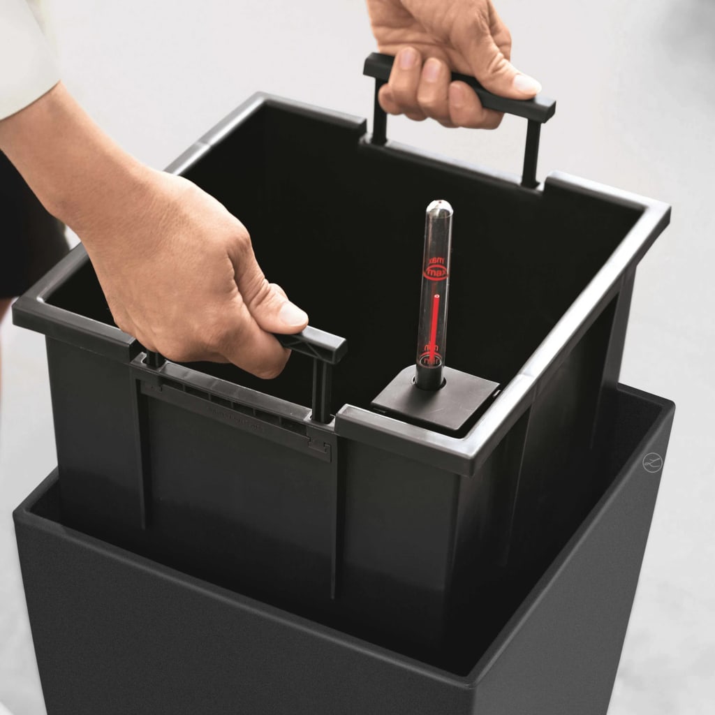 LECHUZA Macetero CUBICO Color 40 ALL-IN-ONE pizarra 13158 V1584 Vetonek