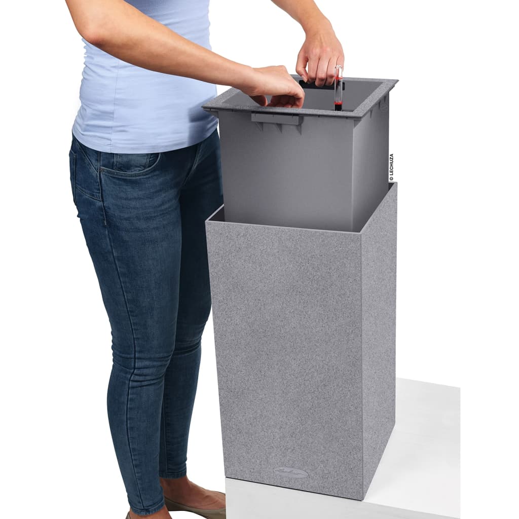 LECHUZA Macetero CANTO Stone 30 High ALL-IN-ONE gris piedra V6008 Vetonek