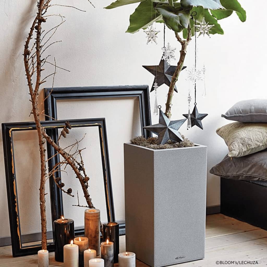 LECHUZA Macetero CANTO Stone 30 High ALL-IN-ONE gris piedra V6008 Vetonek