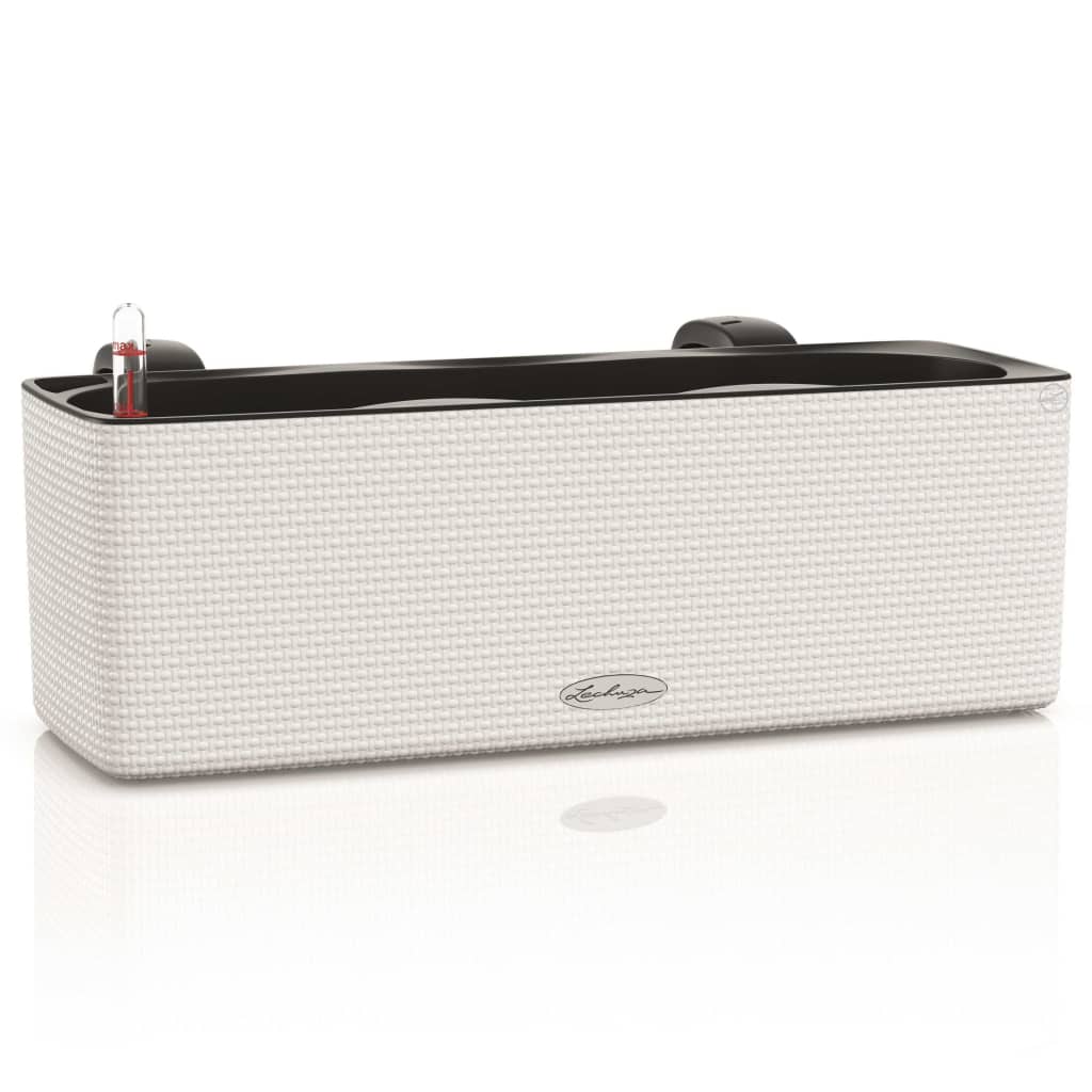 LECHUZA Jardinera CUBE color triple con ganchos blanco V6800 Vetonek