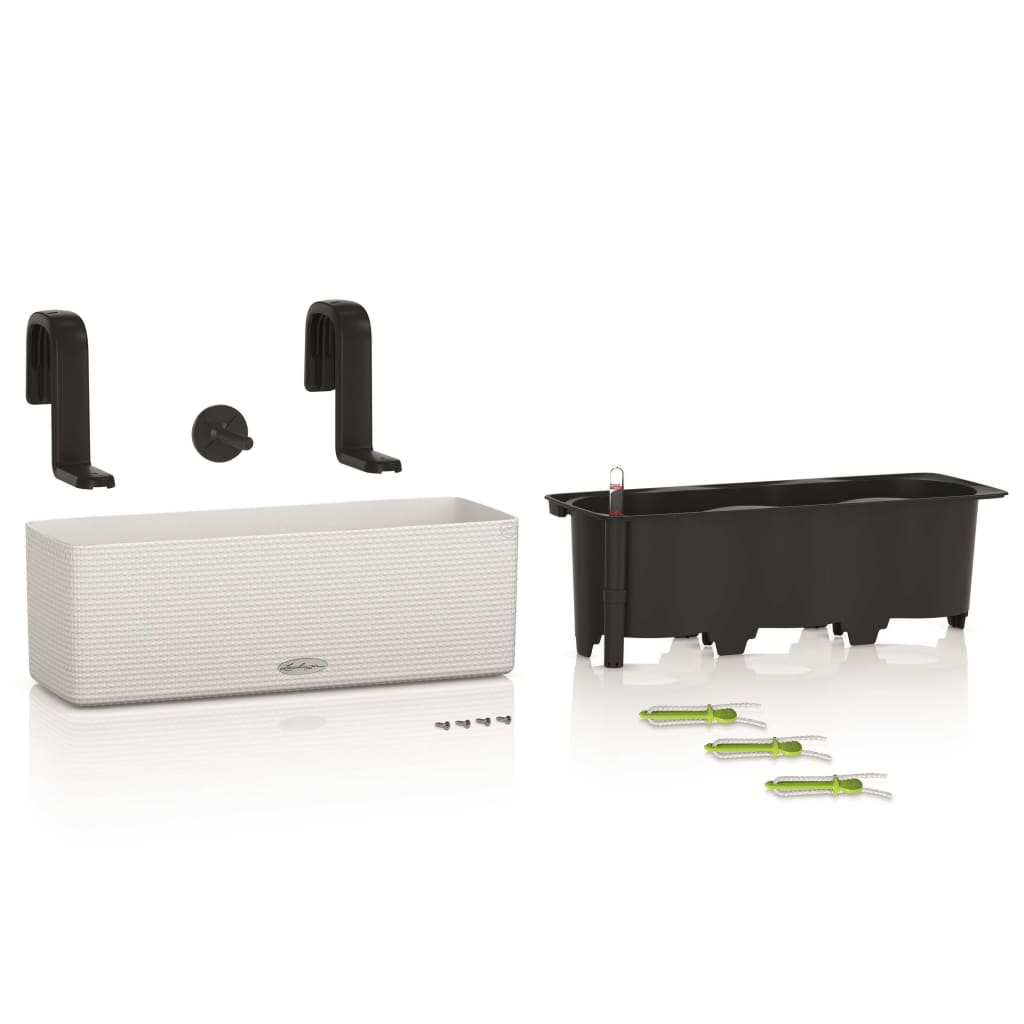 LECHUZA Jardinera CUBE color triple con ganchos blanco V6800 Vetonek