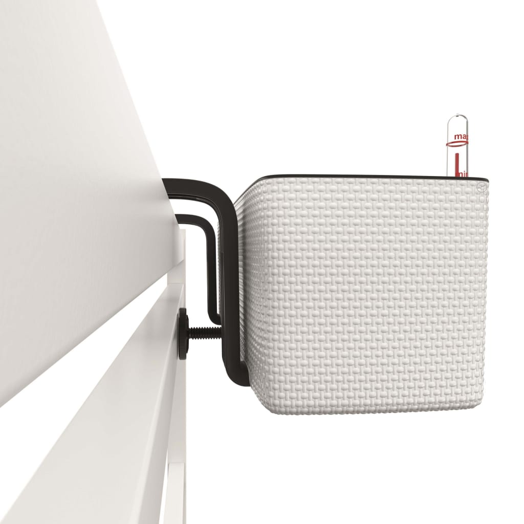 LECHUZA Jardinera CUBE color triple con ganchos blanco V6800 Vetonek