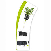 LECHUZA Jardinera CUBE color triple con ganchos blanco V6800 Vetonek