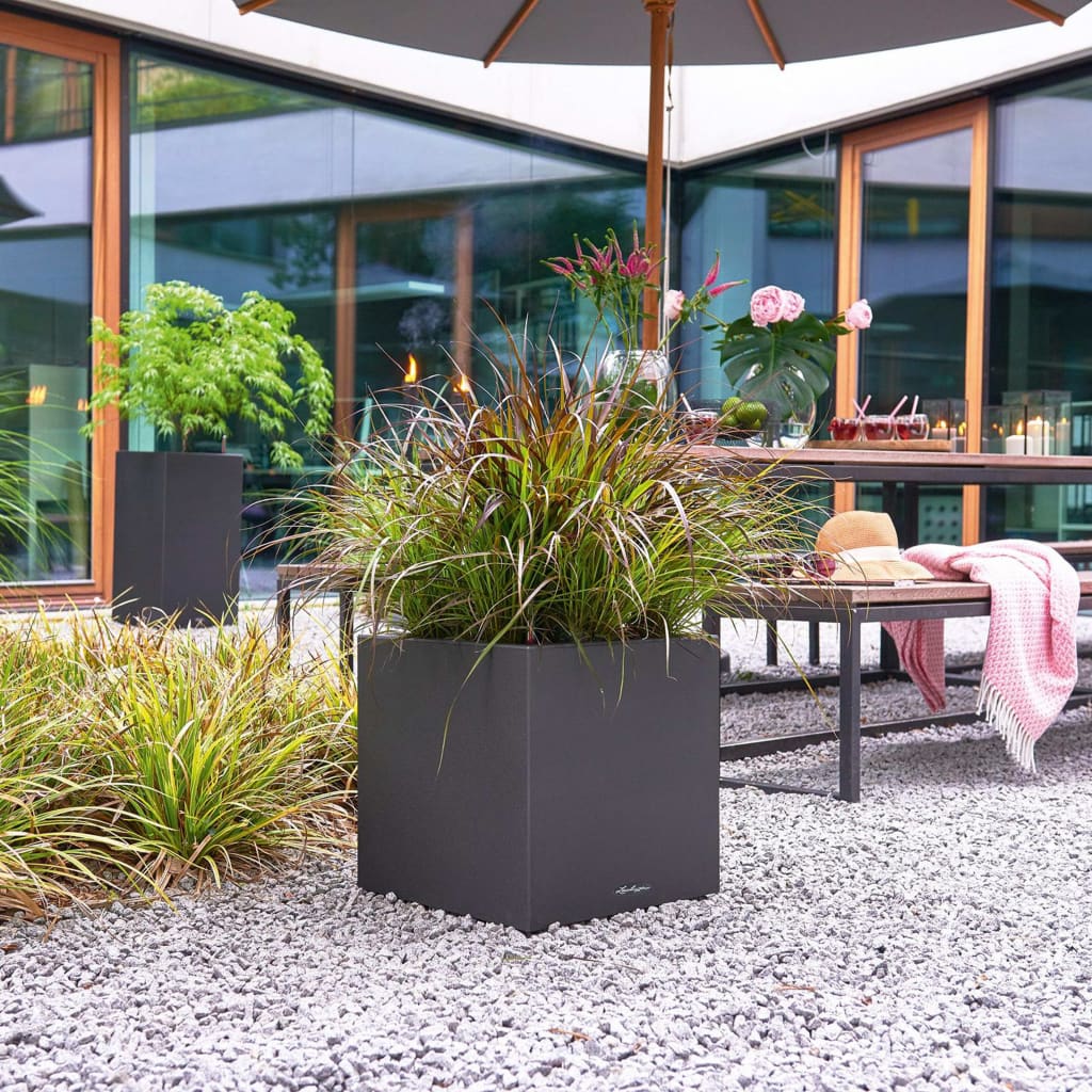 LECHUZA Macetero Canto Color Square 40 ALL-IN-ONE grafito 13722 V7227 Vetonek